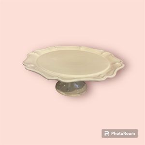 Juliska Cake Plate Serving Pale Yellow Berry And Thread